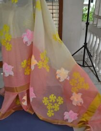 Handpainted Peach Ombre Floral