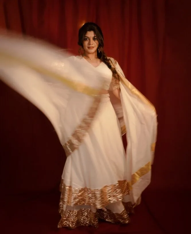 Double Layered Handwoven Gota Borders  Skirt - Image 6