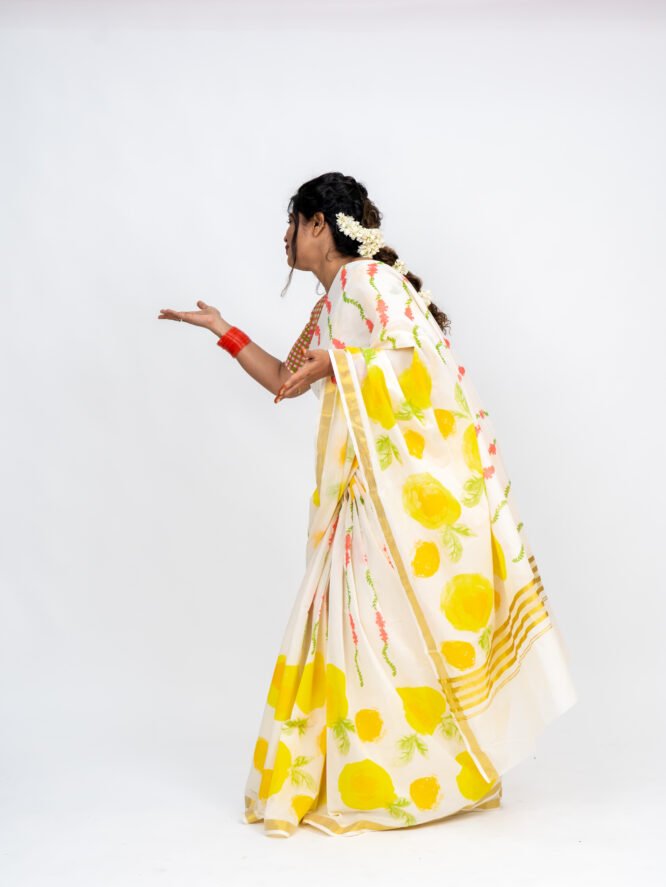 Citrus Floral Saree - Image 9