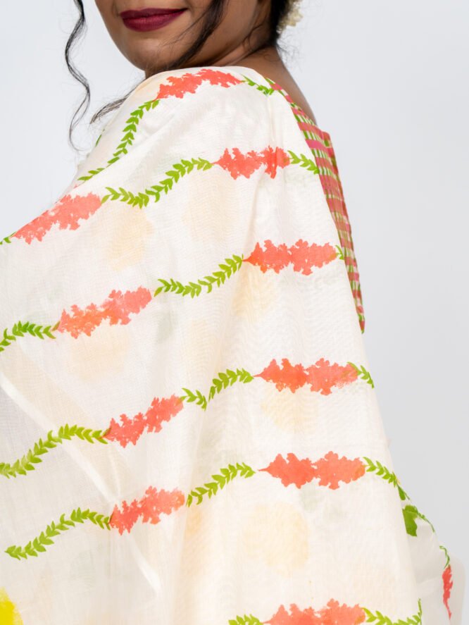 Citrus Floral Saree - Image 5