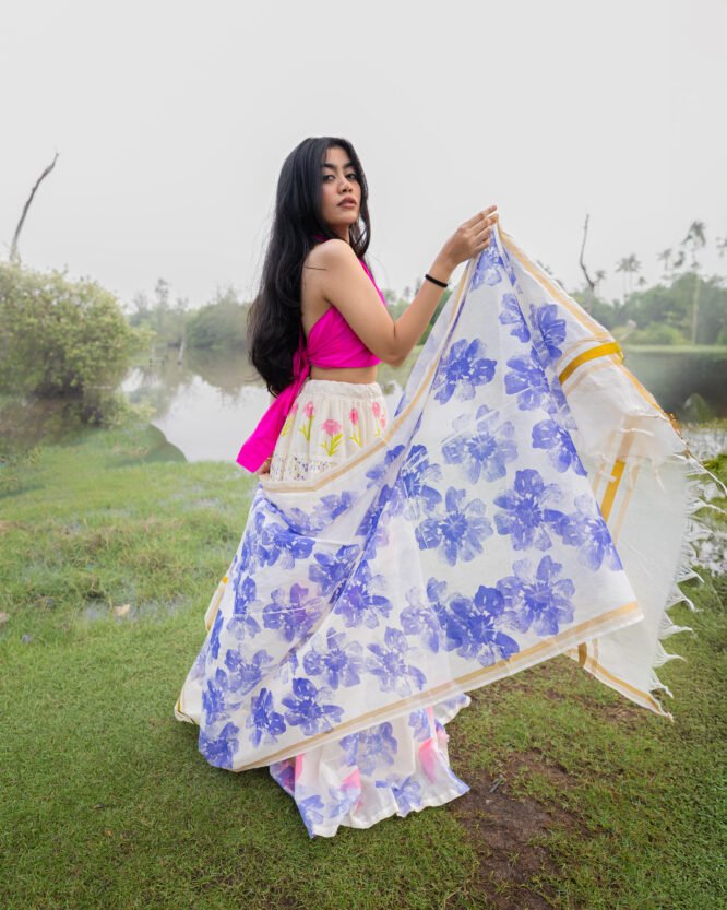 Lavenders Floral Dhavani - Image 9