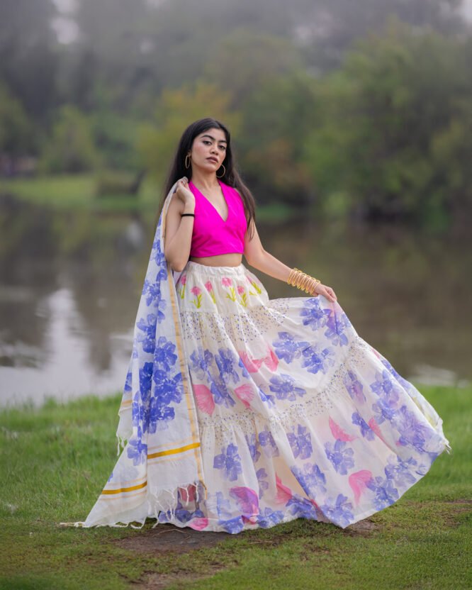 Lavenders Floral Dhavani - Image 10