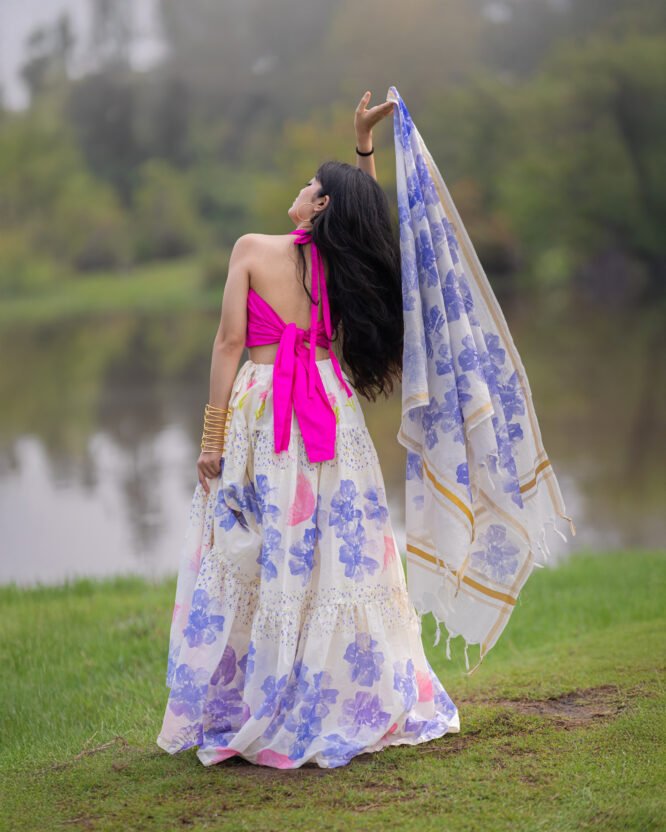 Lavenders Floral Dhavani - Image 8