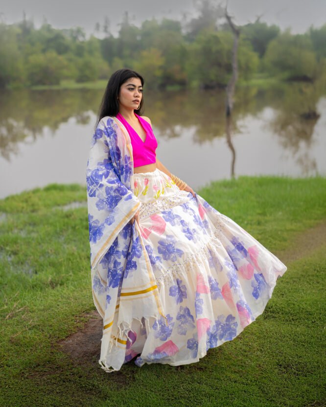 Lavenders Floral Dhavani - Image 7
